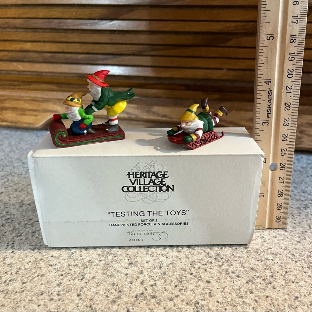 Department 56 Testing The Toys Heritage Village Collection #5605-7 Set of 2 Ret.